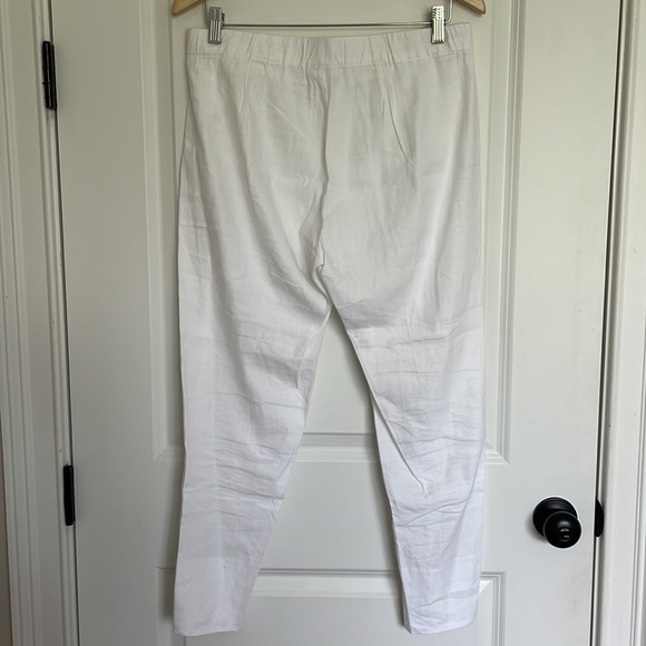 J. Jill Women’s Linen Stretch Crop Ankle Pants White S - Picture 4 of 8